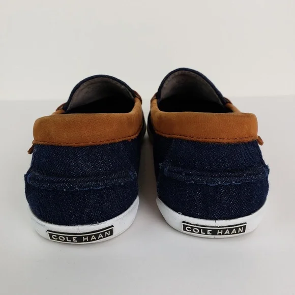 Cole Haan Blue and Brown Loafers - Picture 3 of 4